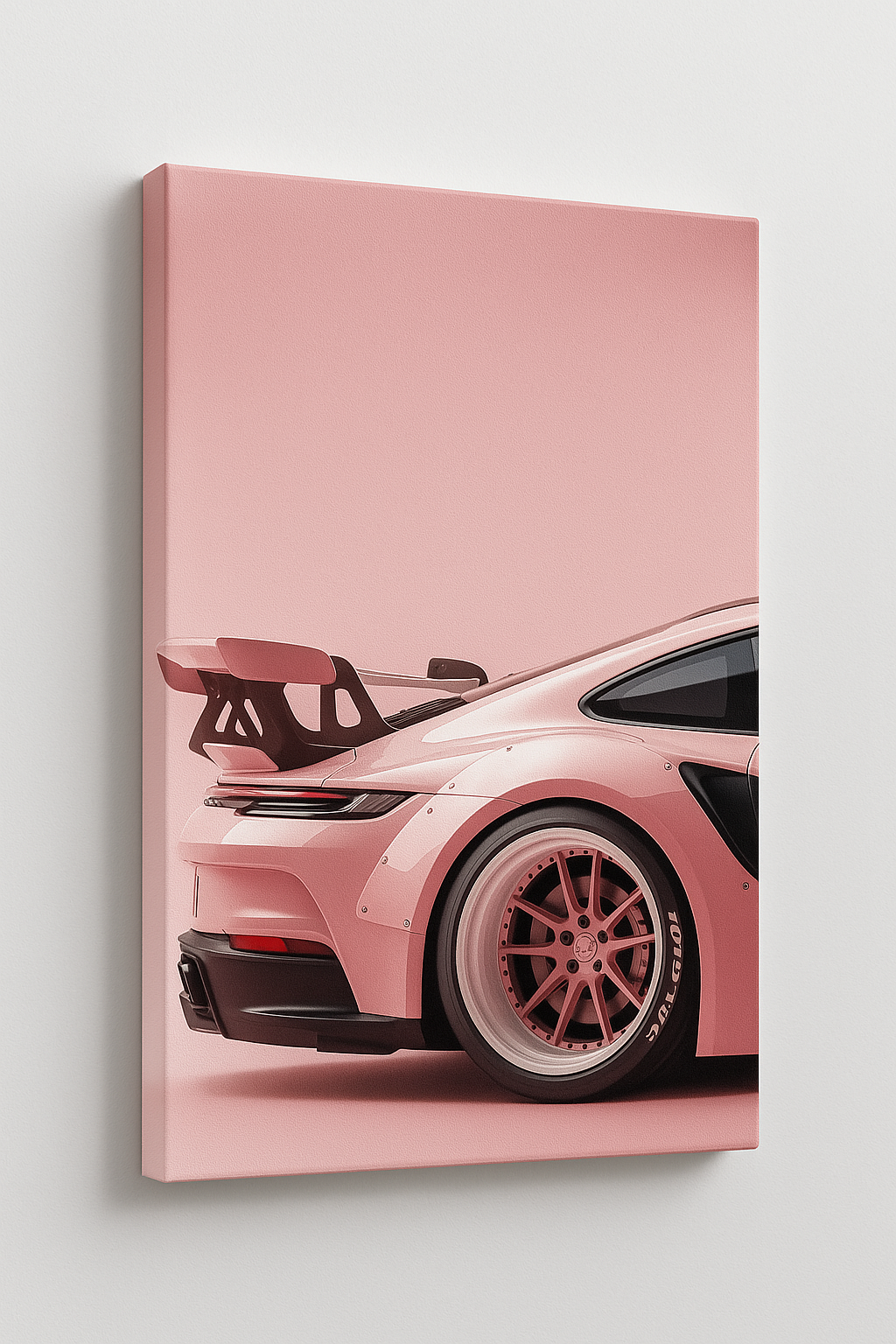 Pink Porsche Rear View