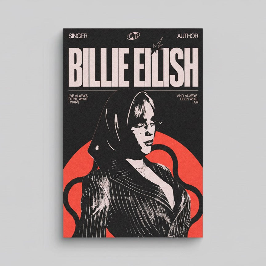 Billie Eilish Retro Poster