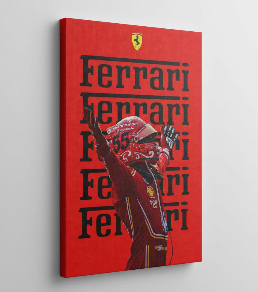 Charles Leclerc Ferrari (Canvas Print)