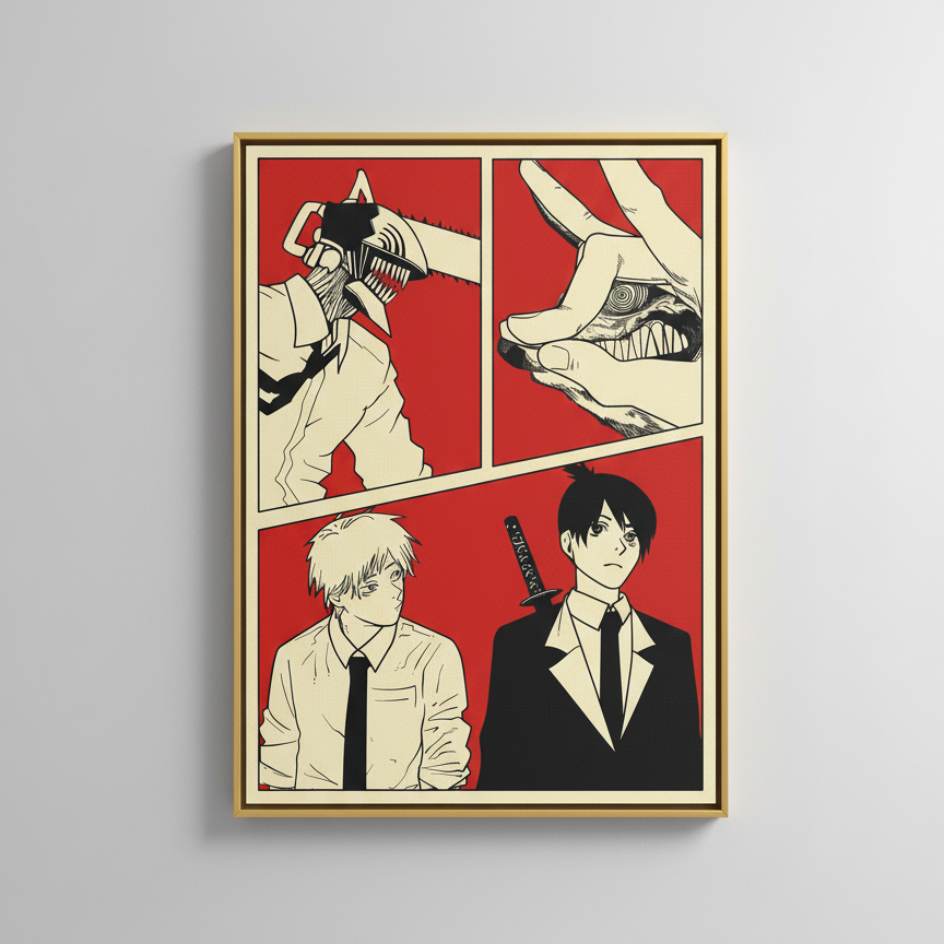 Chainsaw Man Denji & Aki Panel Poster