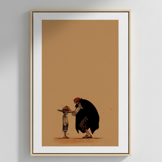 One Piece Shanks & Luffy Hat Poster