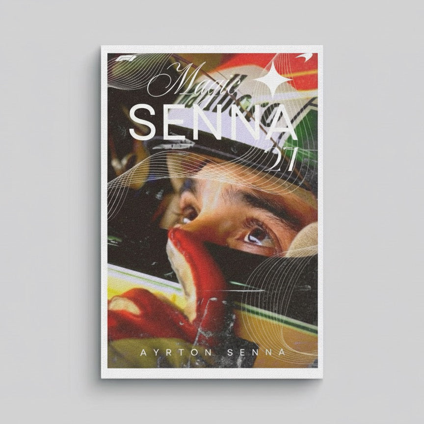Ayrton Senna F1 Poster
